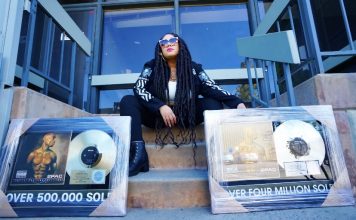 WESTCOAST HIP HOP ARTIST “SKG” RECEIVES HER PLAQUES FROM DEATH ROW RECORDS AND TUPAC ESTATE