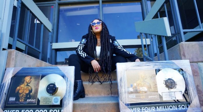 WESTCOAST HIP HOP ARTIST “SKG” RECEIVES HER PLAQUES FROM DEATH ROW RECORDS AND TUPAC ESTATE